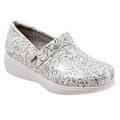 Women's Grey's Anatomy by SoftWalk Meredith Shoe (White Floral Patent)
